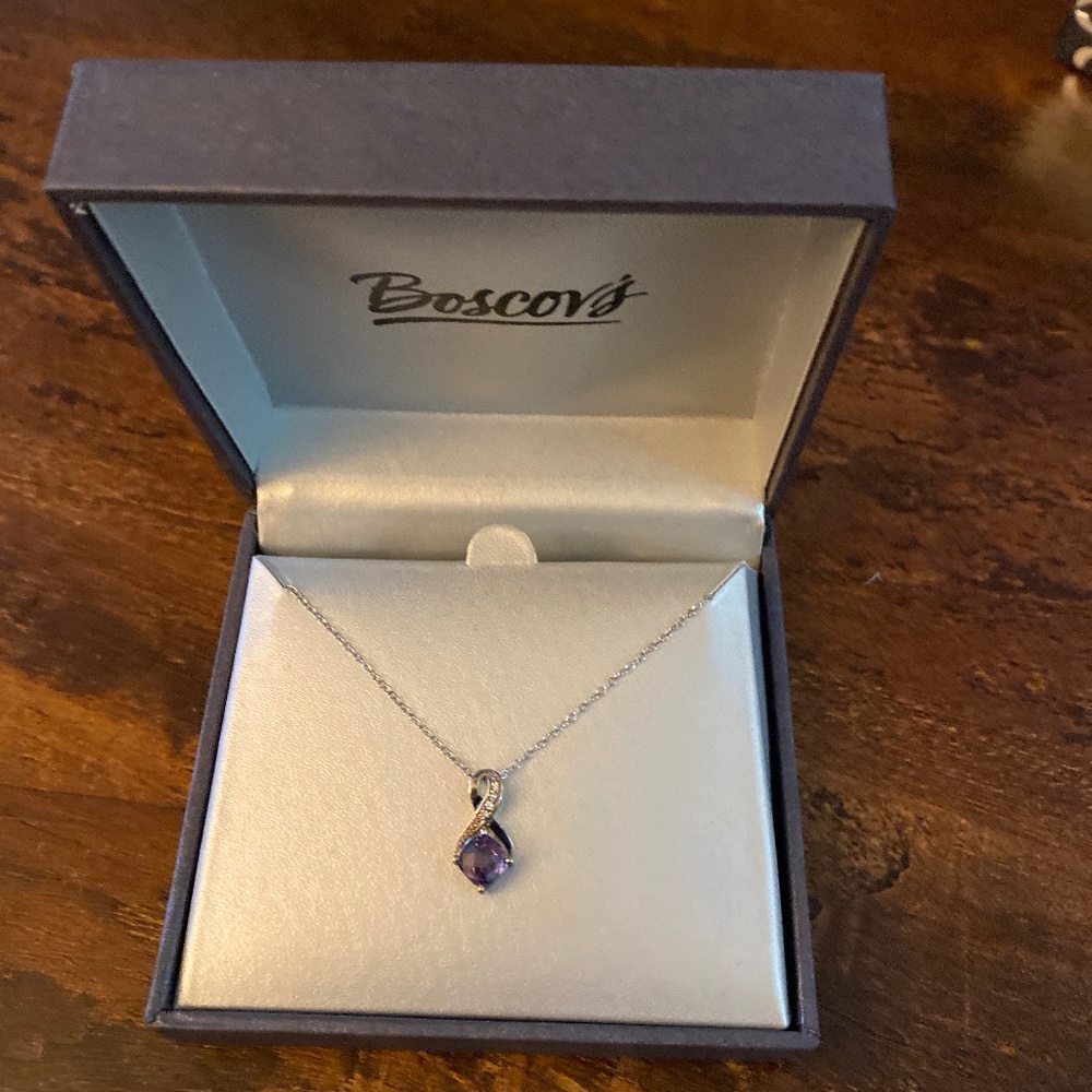 Sterling silver amethyst necklace